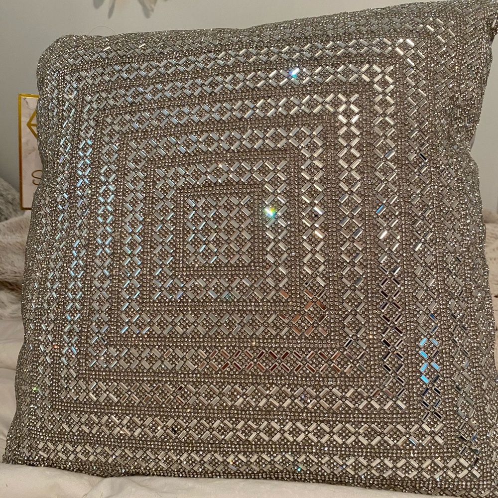 Rhinestone Throw Pillow